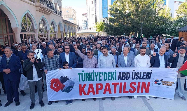 Van'da İsrail'in çadır kentteki katliamı protesto edildi