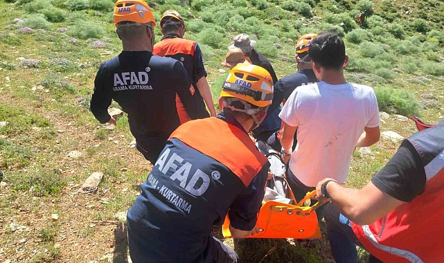 Van'da kayalıklardan düşerek mahsur kalan 2 kişi kurtarıldı