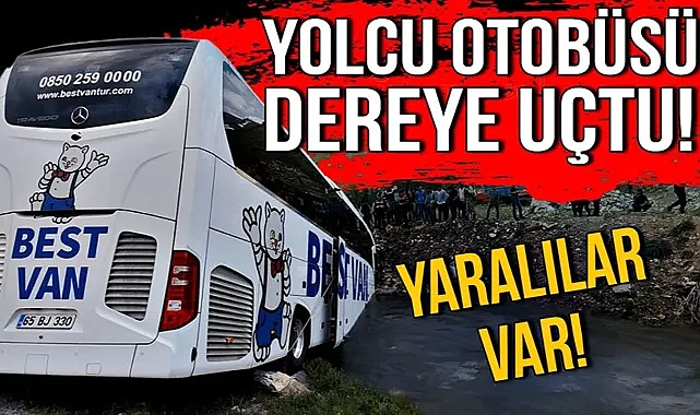 Yolcu otobüsü dereye uçtu! Yaralılar var!