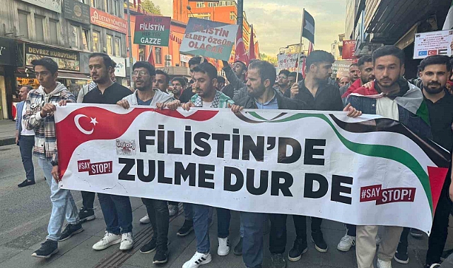 Zonguldak’ta Filistin’e destek yürüyüşü