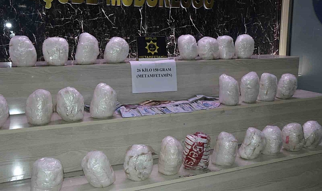 26 kilo metanfetamin Bitlis'te ele geçirildi