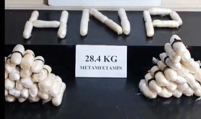 28 kilo 400 gram Metamfetamin yakalandı