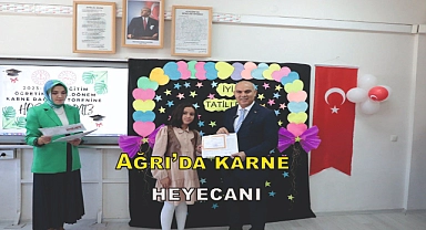 Ağrı'da karne heyecanı