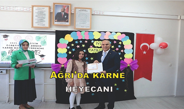 Ağrı'da karne heyecanı
