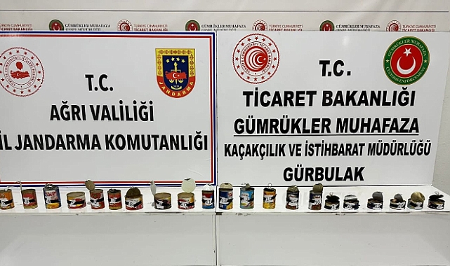 Ağrı’da konserve kutuları içine saklanmış uyuşturucu ele geçirildi