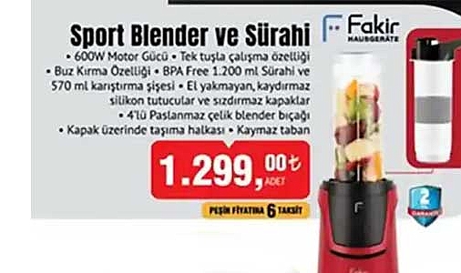 Bim Fakir sport blender sürahi kullanıcı yorumları