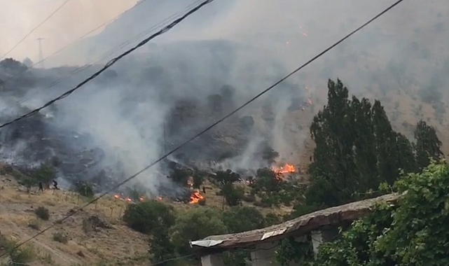 Hakkari'de anız yangını yerleşim yerlerine sıçradı