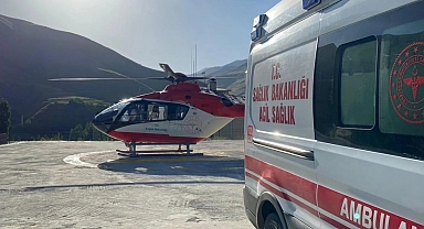 Helikopter havalandı 18 yaşındaki genç için