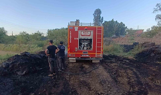 Kırıkhan’da anız yangını söndürüldü
