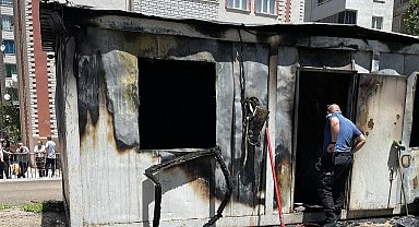 Konteyner yangını Van'da