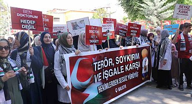Malatya'da Filistin'e destek yürüyüşü