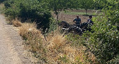 Malatya'da kontrolden çıkan traktör devrildi: 4 yaralı