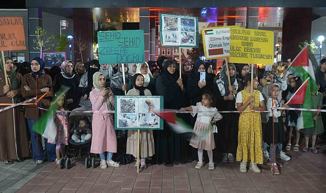 Muş'ta Peygamber Sevdalıları Platformu İsrail'in Gazze'ye saldırıları protesto etti