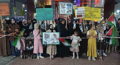 Muş'ta Peygamber Sevdalıları Platformu İsrail'in Gazze'ye saldırıları protesto etti