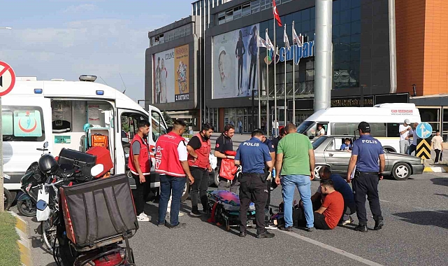 Otomobille çarpışan motosiklet sürücüsü ağır yaralandı