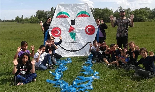 "Özgür Filistin" etkinliği! Arpaçaylı çocuklardan