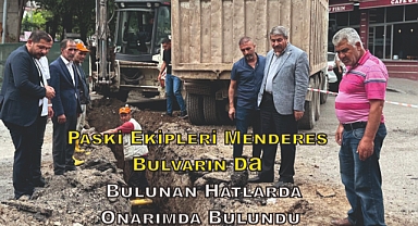 Paski Ekipleri Menderes Bulvarın da Bulunan Hatlarda Onarımda Bulundu