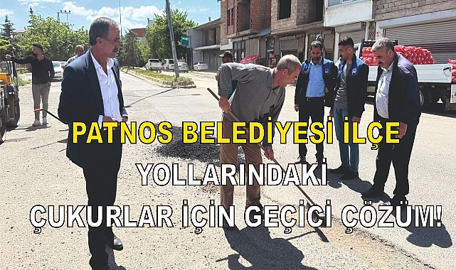 Patnos Belediyesi İlçe Yolarındaki Çukurlar İçin Geçici Çözüm
