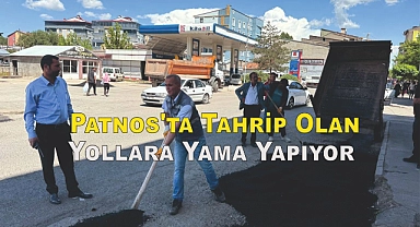 Patnos'ta Tahrip Olan Yollara Yama Yapıyor