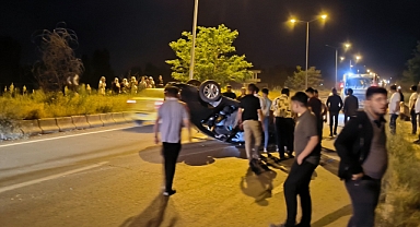 Patnos'ta Trafik Kazası: Otomobil Takla Attı