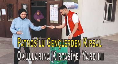 Patnos'lu Gençlerden Kırsal Okullarına Kırtasiye  Yardımı