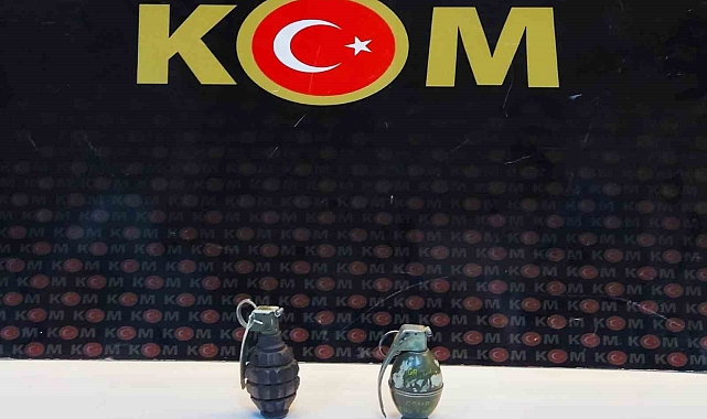 Polis ekipleri şüphe üzerine durdurulan araçta 2 el bombası çıktı