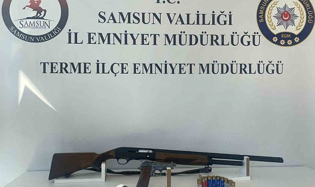 Samsun’da kenevir ve ruhsatsız tabanca ele geçirildi