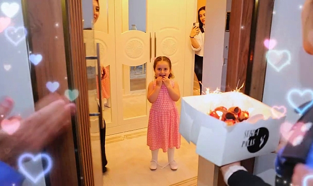 Şehit kızına sürpriz doğum günü