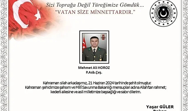 Şehit P.Asb.Çvş. Mehmet Ali Horoz kimdir? Kaç yaşında, nereli?
