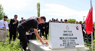 Şehitliğe ziyaret Emniyetten bayram öncesi