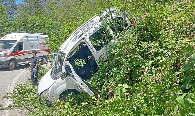 Trabzon’da yayla yolunda feci kaza! 4’ü çocuk 9 kişi yaralandı!
