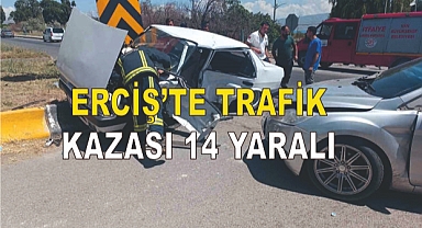 Erciş'te Trafik kazası: 14 yaralı