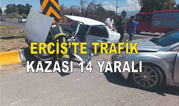 Erciş'te Trafik kazası: 14 yaralı