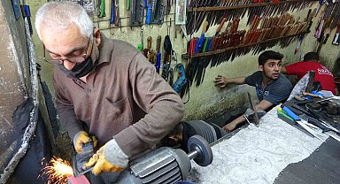 Yorucu bayram mesaisi başladı Bıçak bileme ustalarının