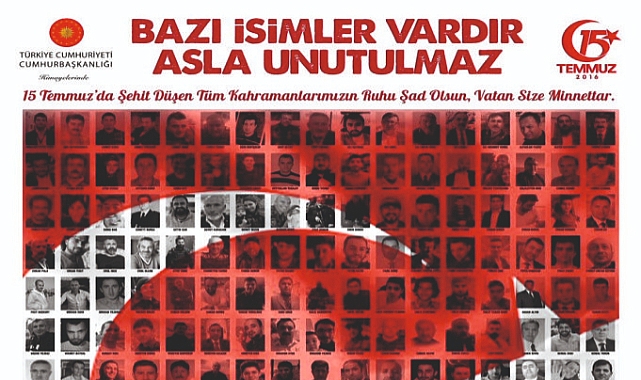 BAŞKAN TAŞKIN'DAN 15 TEMMUZ MESAJI