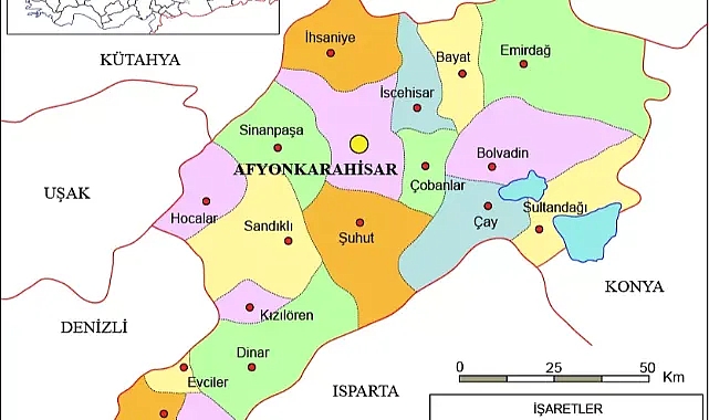 Afyonkarahisar'ın En Büyük ve En Küçük İlçeleri