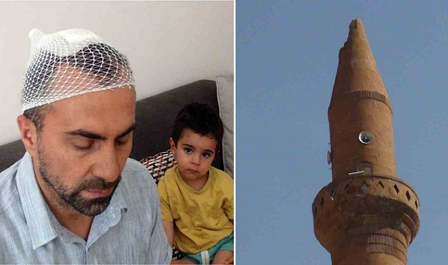 Ahlat’ta cami minaresine yıldırım düştü, müezzin yaralandı