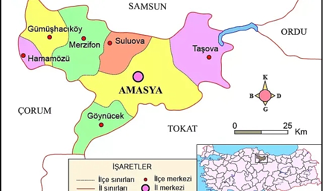 Amasya'nın En Büyük ve En Küçük İlçeleri