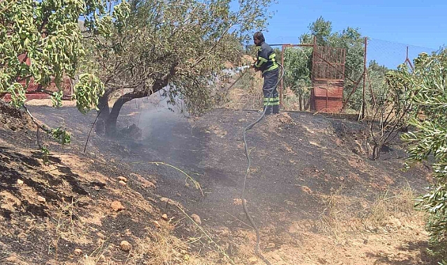 Belen’de çıkan bahçe yangınını itfaiye ekipleri söndürdü