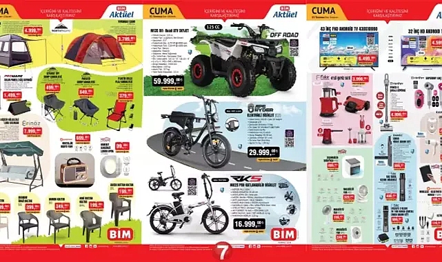 BİM'de 5 Temmuz 2024 Kataloğu ! Off Road ATV, 6 kişilik çadır, kamp sandalyesi