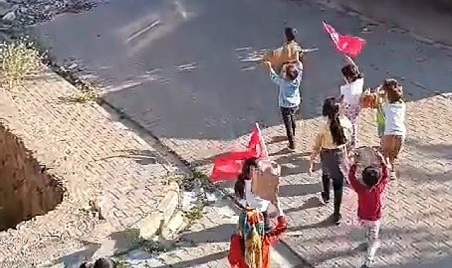 Bingöllü miniklerden Filistin'e destek yürüyüşü