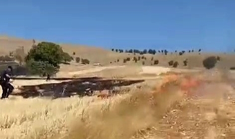 Elazığ’da anız yangını