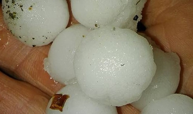 Erzincan'da ceviz büyüklüğün de dolu