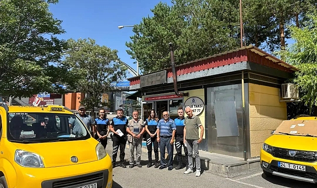 Erzincan'da TDP polisleri taksicileri bilgilendirdi