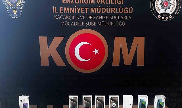Erzurum'da kaçak cep telefonu operasyonu