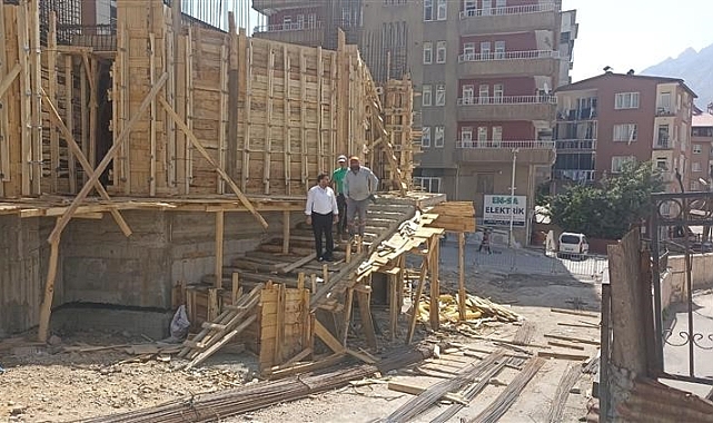 Hacı Sait Camii inşaatı hızla yükseliyor