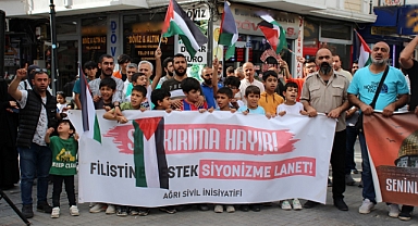 İsmail Heniyye'nin şehadeti üzerine Ağrı'da STK'lar basın açıklaması Yaptı