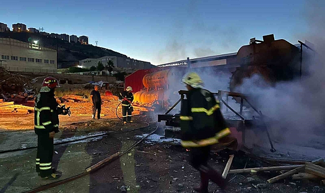 Kahramanmaraş’ta iş yeri yangını