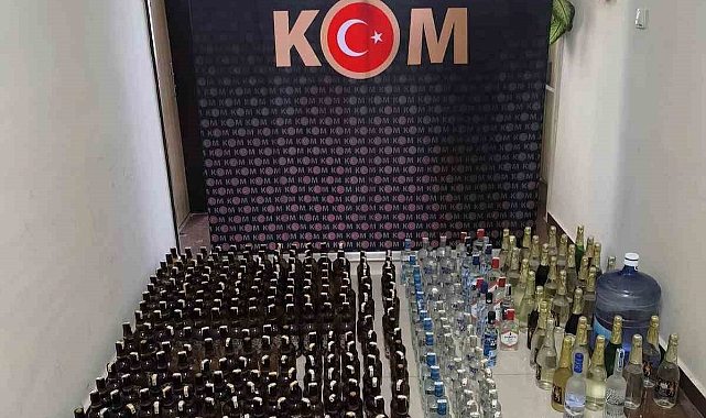 Kuşadası’nda kaçak içki operasyonu
