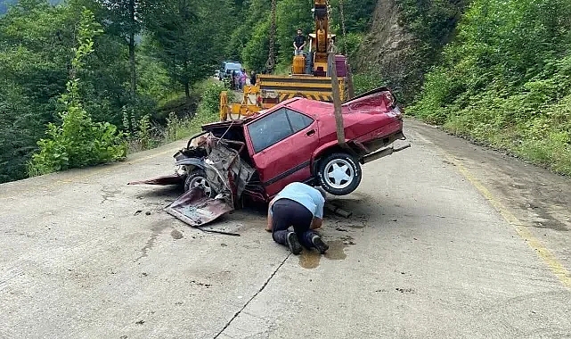 Trabzon'da otomobil dereye uçtu: 19 yaşındaki sürücü öldü!